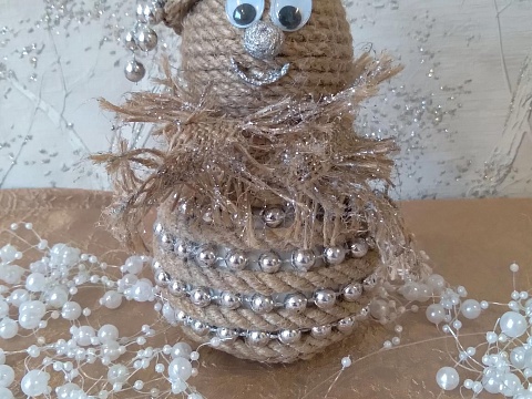 Новогодний декор "Снеговик" (ручная работа)